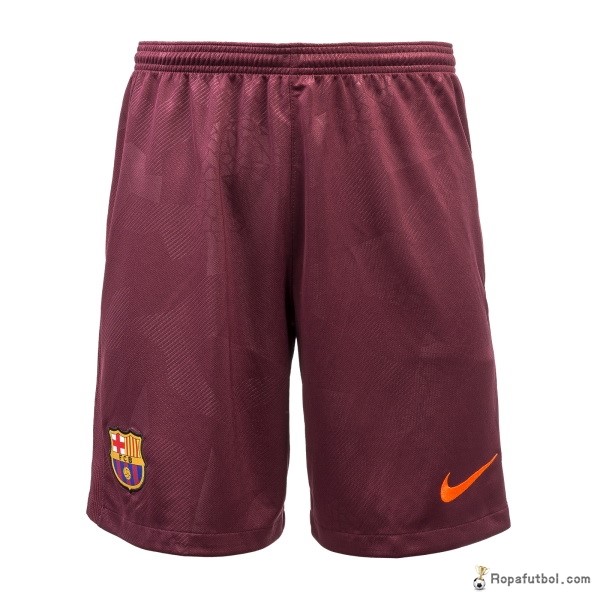 Pantalones Barcelona Replica Tercera Ropa 2017/18 Rojo